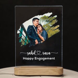 Personalized Acrylic LED Photo Light Lamp - Rectangle Shape with a Portrait Oriented
