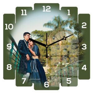 Square Shape Customized Photo Wall Clock Acrylic Photo/Personalized Shaped Design Wall Clock