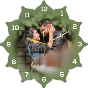 Petal Shape Customized Photo Wall Clock Acrylic Photo/Personalized Shaped Design Wall Clock