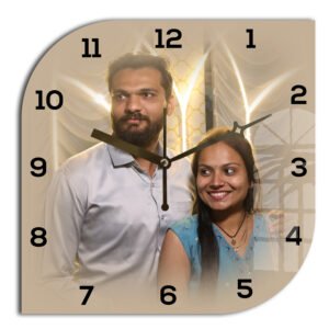 Rounded Square Shape Customized Photo Wall Clock Acrylic Photo/Personalized Shaped Design Wall Clock